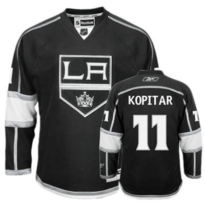 Black Home NHL Los Angeles Kings 11 Anze Kopitar Hockey Jersey